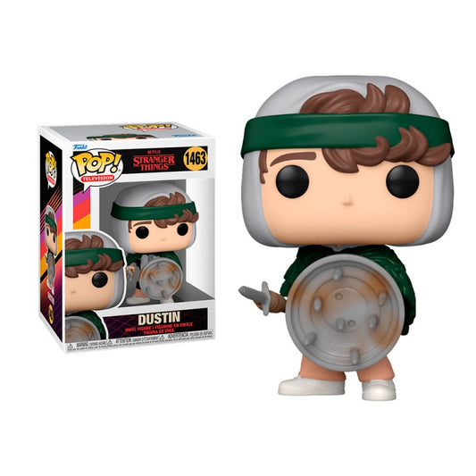 STRANGER THINGS 4 - POP FUNKO VINYL FIGURE 1463 HUNTER DUSTIN W/SHIELD9CM