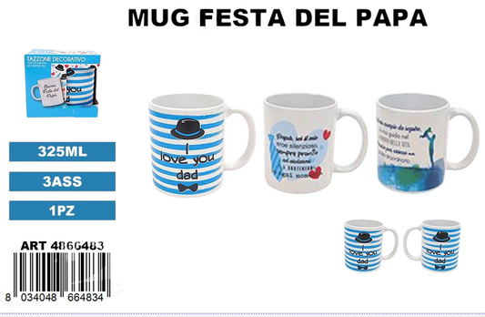 TAZZONE MUG 325ML FESTA DEL PAPA 3ASS IN BOX