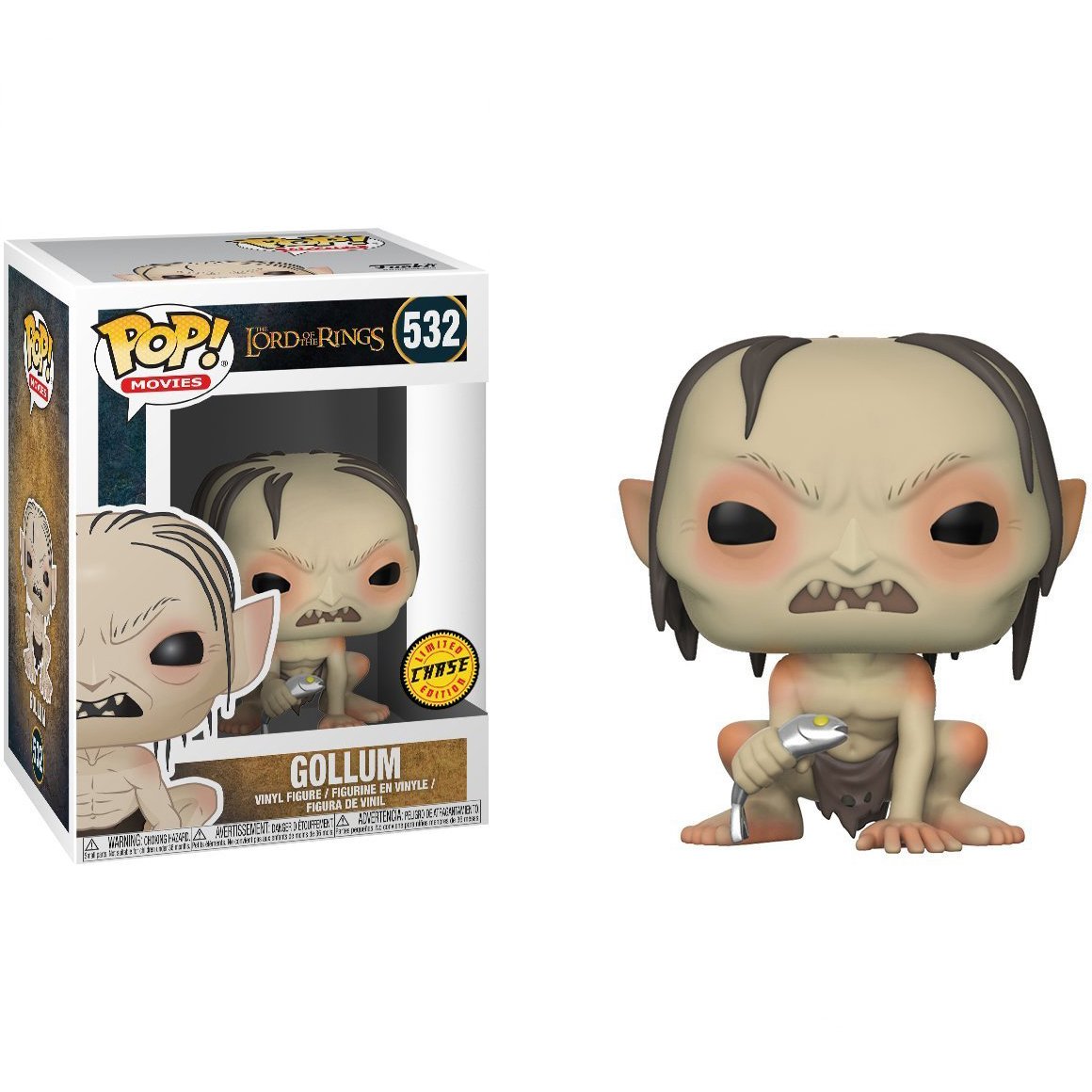 THE LORD OF THE RINGS - POP FUNKO VINYL FIGURE 532 GOLLUM CHASE 9CM - REGULAR
