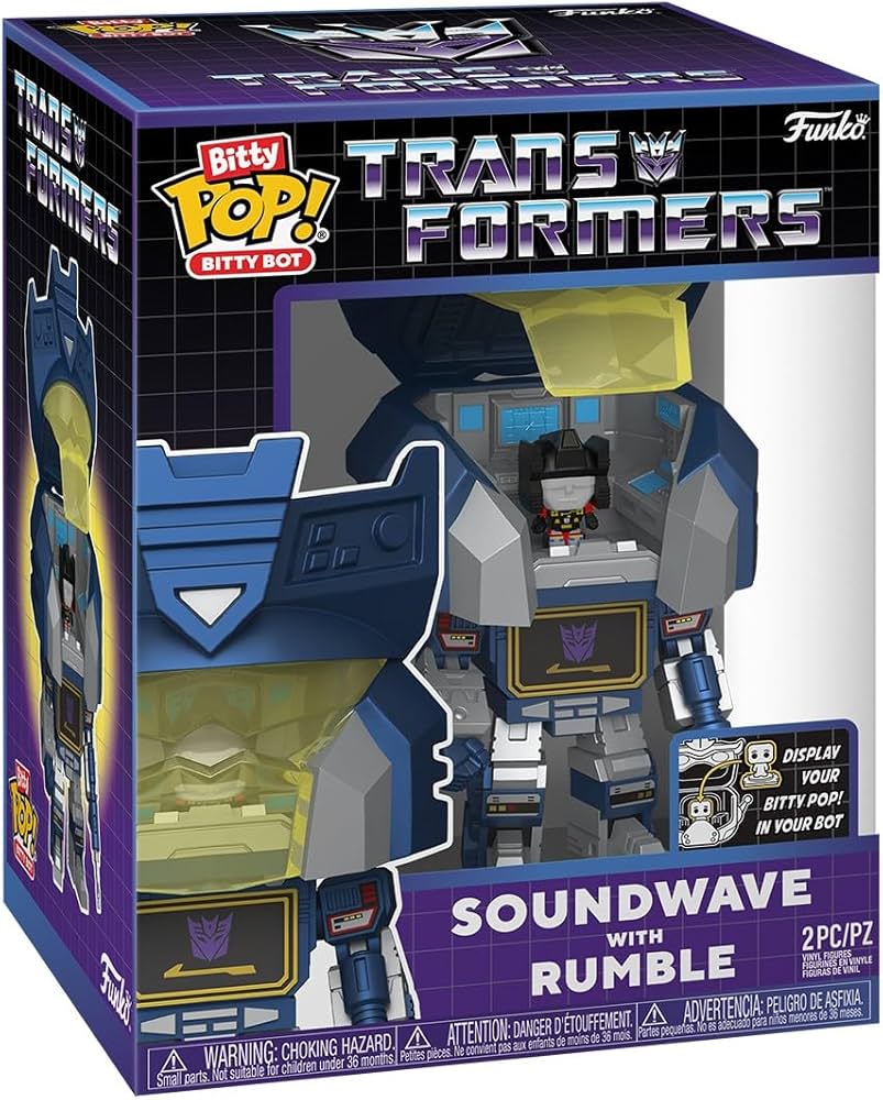 TRANSFORMERS - FUNKO BITTY BOTS VINYL FIGURE - SOUNDWAVE 12CM