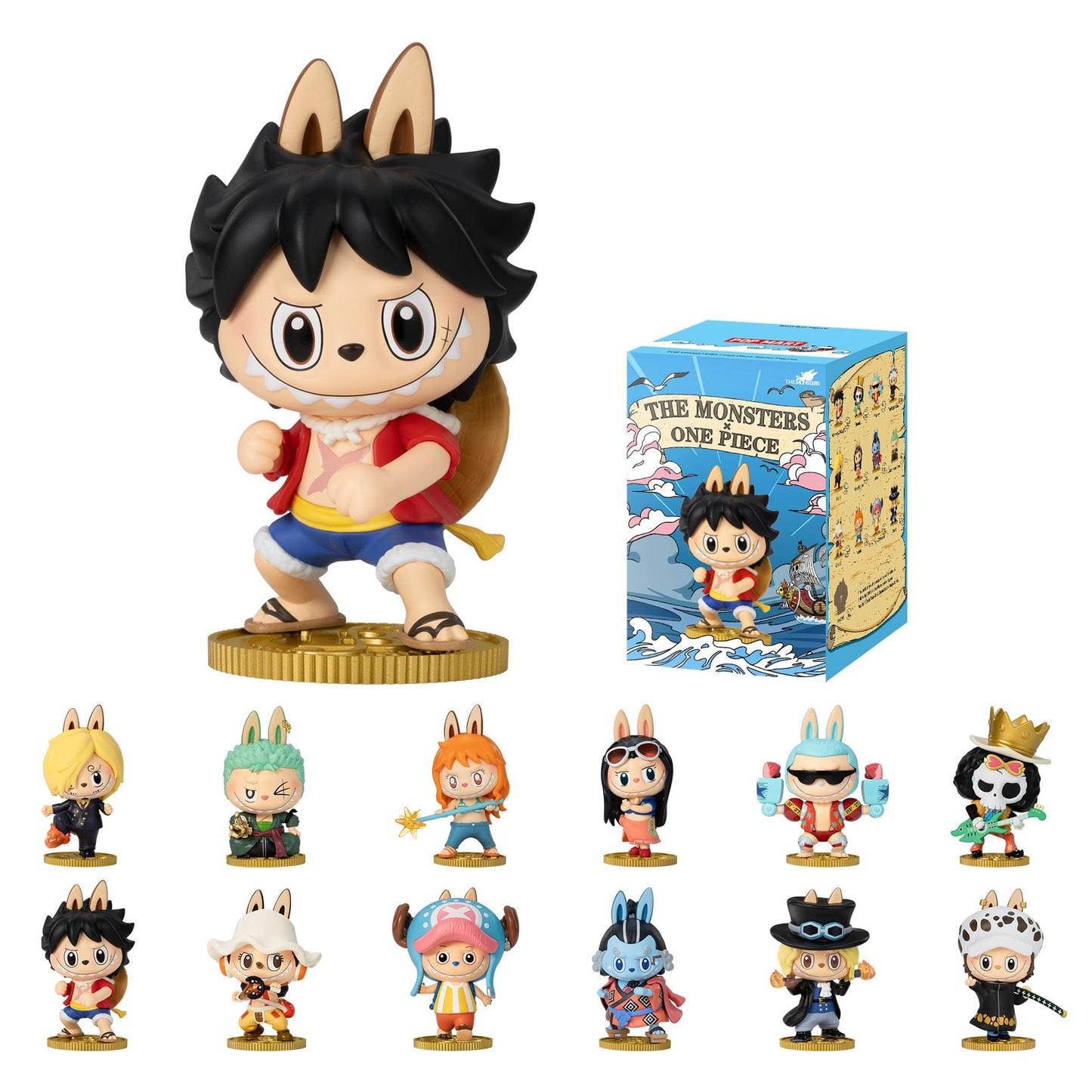 The Monsters x One Piece Series Blind Box - Pop Mart Official Figure 1pz