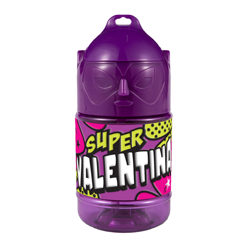 🦸♂️ Borraccia con Cannuccia Personalizzata Super Eroe 300 ml