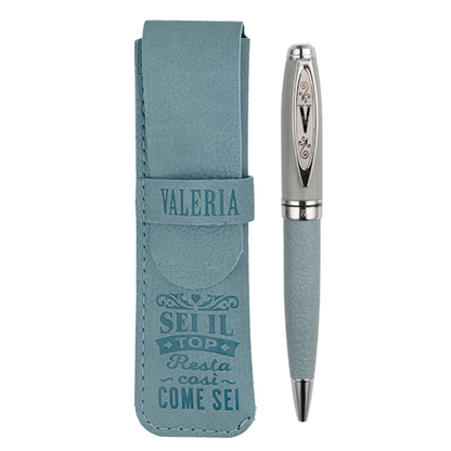 ✍️ Penna in Bamboo Personalizzata con Astuccio in Simil Pelle