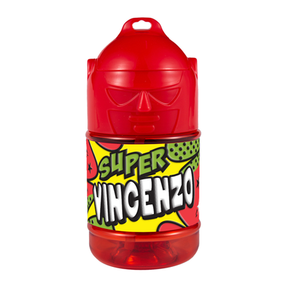 🦸♂️ Borraccia con Cannuccia Personalizzata Super Eroe 300 ml