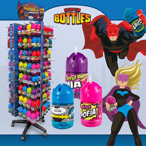 🦸♂️ Borraccia con Cannuccia Personalizzata Super Eroe 300 ml